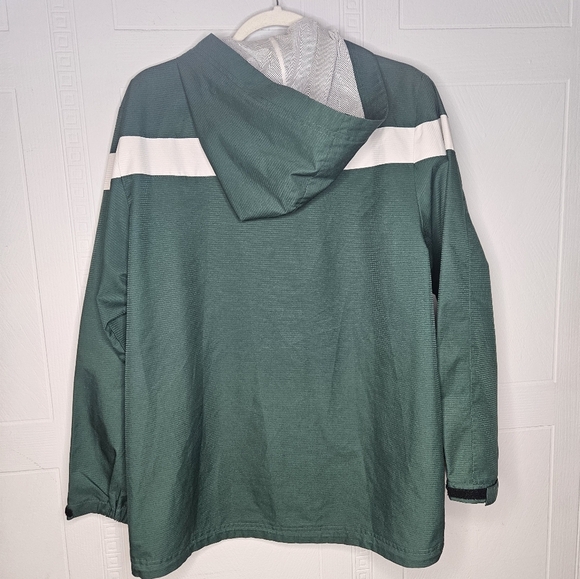 Adidas Climaproof Green and White Mesh Lined Windbreaker Jacket XL EUC - Picture 2 of 12